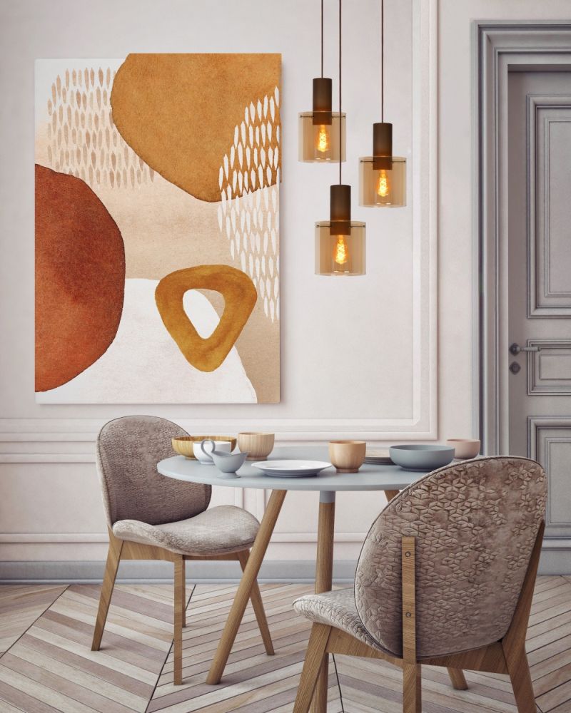 Lucide TOLEDO - Závesné svietidlo - 3xE27 - Amber